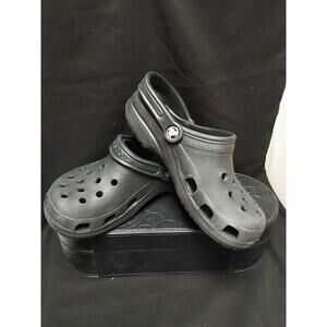 CROCS UNISEX Adults Classic Clogs Slip On Shoes M5 W7 In Black